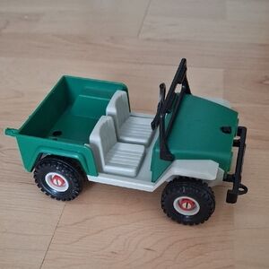Vintage 1981 Playmobil Jeep Green & Gray 6.5"